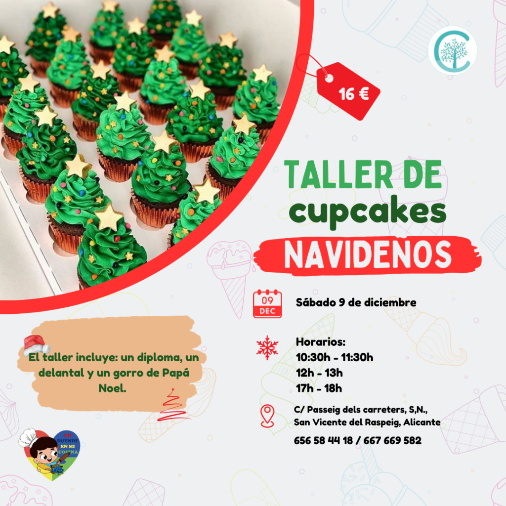 Taller de cupcakes navideños